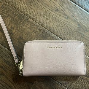 Pink Michael kors wristlet
